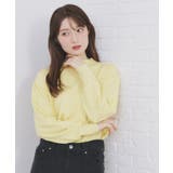 イエロー(031) | ふんわりボトルネックパフスリーブニット【洗濯機OK】 | index