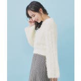 透かし編みショートフェザーニット【洗濯機OK】 | index | 詳細画像1 