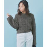 透かし編みショートフェザーニット【洗濯機OK】 | index | 詳細画像5 