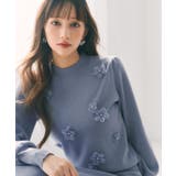 フラワーモチーフハイネックニット【洗える】 | index | 詳細画像1 