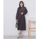 ブラウン(044) | ラメフェザープルオーバーセット ニットワンピース【洗濯機OK】《XS~LL》 | index