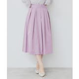 ラベンダー(080) | アシメタックフレアスカート【洗濯機洗い可/イージーアイロン】 | index