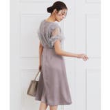 チュールフリルレイヤードサテンワンピース【洗濯機洗い可】 | index | 詳細画像9 