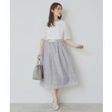 シアーチェックタックフレアスカート【洗濯機洗い可/イージーアイロン】 | index | 詳細画像2 