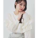 オフホワイト(003) | フリルスリーブドッキングトップス【洗濯機洗い可】 | index
