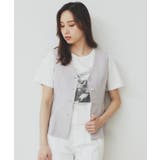 麻混ラメツイードペプラムジレ/セットアップ対応【洗濯機洗い可】 | index | 詳細画像10 