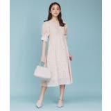 フラワーVネックフレアワンピース【洗濯機洗い可/イージーアイロン】 | index | 詳細画像9 