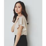 バイカラーフレアスリーブトップス【洗濯機洗い可】 | index | 詳細画像5 