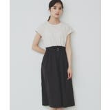 グレージュ(550) | ドッキングフレアワンピース【洗濯機洗い可】 | index