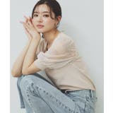 グレージュ(050) | チュールレーススリーブニット【洗濯機洗い可】 | index