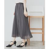 チャコールグレー(014) | シアープリーツフレアスカート【洗濯機洗い可】 | index