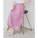 ピンク(072) | シアープリーツフレアスカート【洗濯機洗い可】 | index