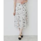 アイボリー(104) | シアーフラワーフレアスカート【洗濯機洗い可】 | index