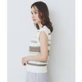 透かし編みノースリーブニット/セットアップ対応【洗濯機洗い可】 | index | 詳細画像18 