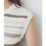 透かし編みノースリーブニット/セットアップ対応【洗濯機洗い可】 | index | 詳細画像21 