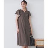 《S-3Lサイズ》フリルスリーブワンピース【洗濯機洗い可】 | index | 詳細画像4 