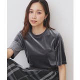 《andGIRL掲載》ベロアボクシーTシャツ【洗濯機洗い可】 | index | 詳細画像4