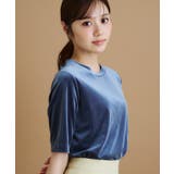 《andGIRL掲載》ベロアボクシーTシャツ【洗濯機洗い可】 | index | 詳細画像3
