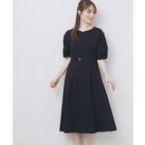 ネイビー(894) | ハートネックパフワンピース【洗濯機洗い可/UVケア/接触冷感】 | index