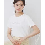 オフホワイト(003) | 《S-LLサイズ》フロッキーロゴTシャツ【接触冷感／UVケア／洗濯機洗い可】 | index