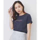ネイビー(094) | 《S-LLサイズ》フロッキーロゴTシャツ【接触冷感／UVケア／洗濯機洗い可】 | index