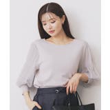 グレージュ(050) | 《5色展開》マジョリカプリーツスリーブニット【洗濯機洗い可】 | index