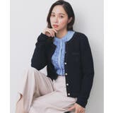 ネイビー(094) | ロゴ刺繍クルーカーディガン【洗濯機洗い可】 | index