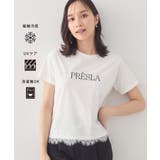 【接触冷感/UVケア】裾レースロゴTシャツ《洗濯機OK/S-3L》 | index | 詳細画像1