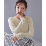 アイボリー(004) | チュールレイヤードラメトップス【洗濯機OK／吸湿発熱】 | index