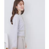 フェザーバイカラークルーネックカーディガン【洗濯機OK】 | index | 詳細画像9