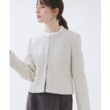 ≪通勤 セレモニー セットアップ対応≫ノーカラーツイードジャケット【洗濯機OK】 | index | 詳細画像12 