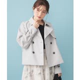 サックスブルー(890) | キャンディスリーブショートトレンチコート【洗濯機OK 撥水 防花粉】《5col》 | index