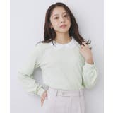 レース衿付きピケジャージトップス【洗濯機OK】 | index | 詳細画像1 