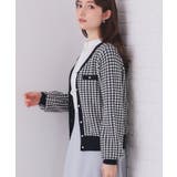 チェックジャカードカーディガン【洗濯機OK】 | index | 詳細画像9 