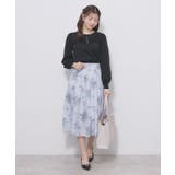 オーガンジーフラワーフレアスカート【洗濯機OK/イージーアイロン】 | index | 詳細画像8 