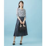 シアーチェックドレープネックトップス【洗濯機OK】 | index | 詳細画像3 