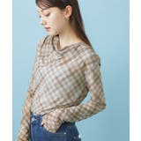 シアーチェックドレープネックトップス【洗濯機OK】 | index | 詳細画像6 