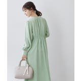 リボンボウタイドットワンピース【洗濯機OK/イージーアイロン/防シワ】 | index | 詳細画像5 