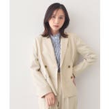 グレージュ(050) | ダブルブレストジャケット セットアップ対応可【洗える 接触冷感 | index