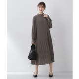 ベルト付きプリーツフレアワンピース【洗濯機OK イージーアイロン 防シワ】《5c… | index | 詳細画像4 