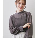 チャコールグレー(814) | エアリープリーツスタンドカラーブラウス【洗濯機OK イージーアイロン 防シワ】《… | index