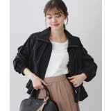 ネイビー(094) | スタンドカラーペプラムブルゾン【洗濯機OK】 | index