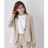 ライトベージュ(051) | ストレッチテーラードジャケット/セットアップ対応【洗濯機OK】 | index