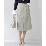 アイボリー(404) | フロントジップタイトスカート【洗濯機OK/イージーアイロン】 | index