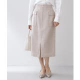 ピンクベージュ(453) | フロントジップタイトスカート【洗濯機OK/イージーアイロン】 | index