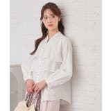 フリルキーネックシャツ【洗濯機OK イージーアイロン 防シワ】《XS~LL | index | 詳細画像2