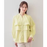 フリルキーネックシャツ【洗濯機OK イージーアイロン 防シワ】《XS~LL | index | 詳細画像30