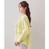 フリルキーネックシャツ【洗濯機OK イージーアイロン 防シワ】《XS~LL | index | 詳細画像31