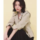 ベージュ(052) | カシュクールタックシャツ【洗濯機OK／ストレッチ】 | index