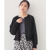 ブラック(019) | ノーカラーブルゾン【洗濯機OK/接触冷感/防シワ】 | index